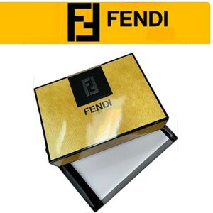 FENDI empty gift box yellow/gold color size 12x9x2 ex cond